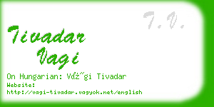 tivadar vagi business card